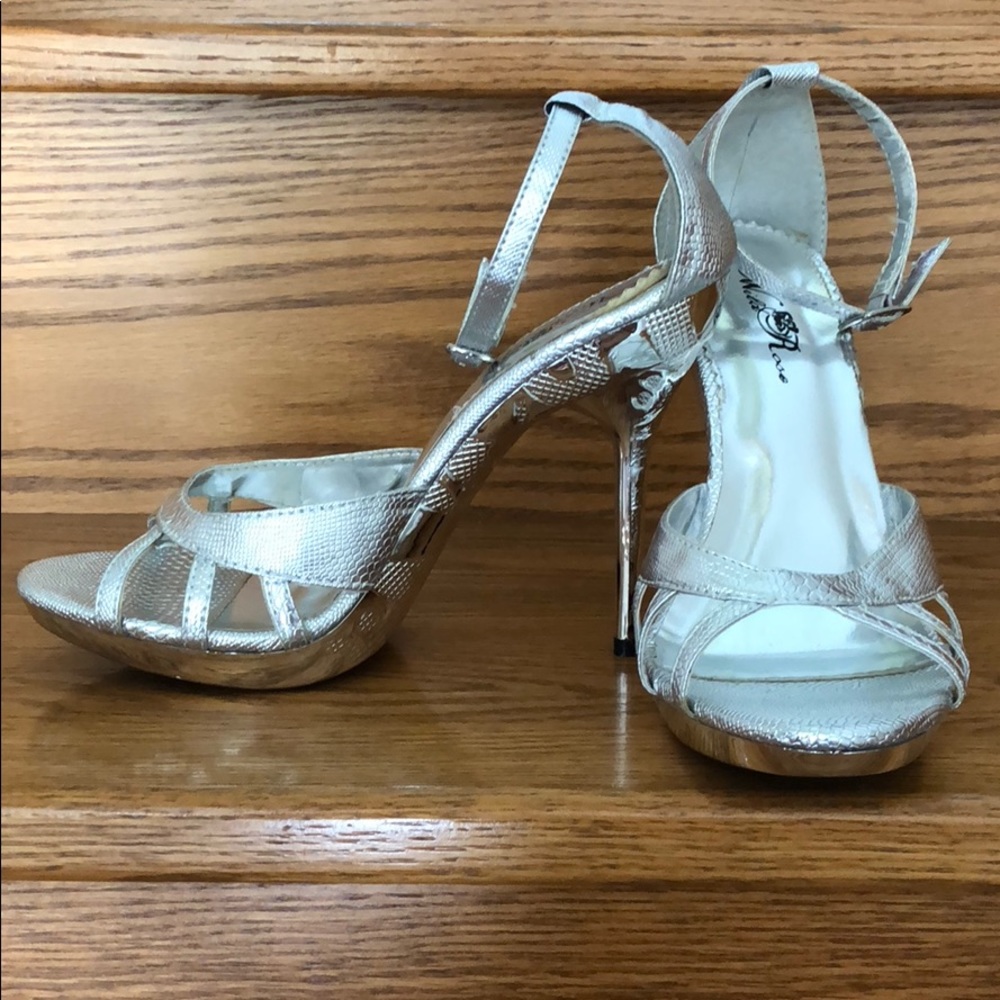 Silver Strappy  Heels